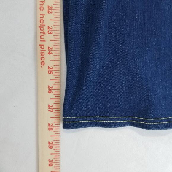 Halara Womens XL Petite Blue Wide Leg Pull On Jeans Stretch Denim High Rise - Picture 9 of 10